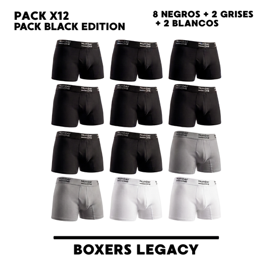 Pack x12 Full Black Edition - 8 Negros + 2 Grises + 2 Blancos