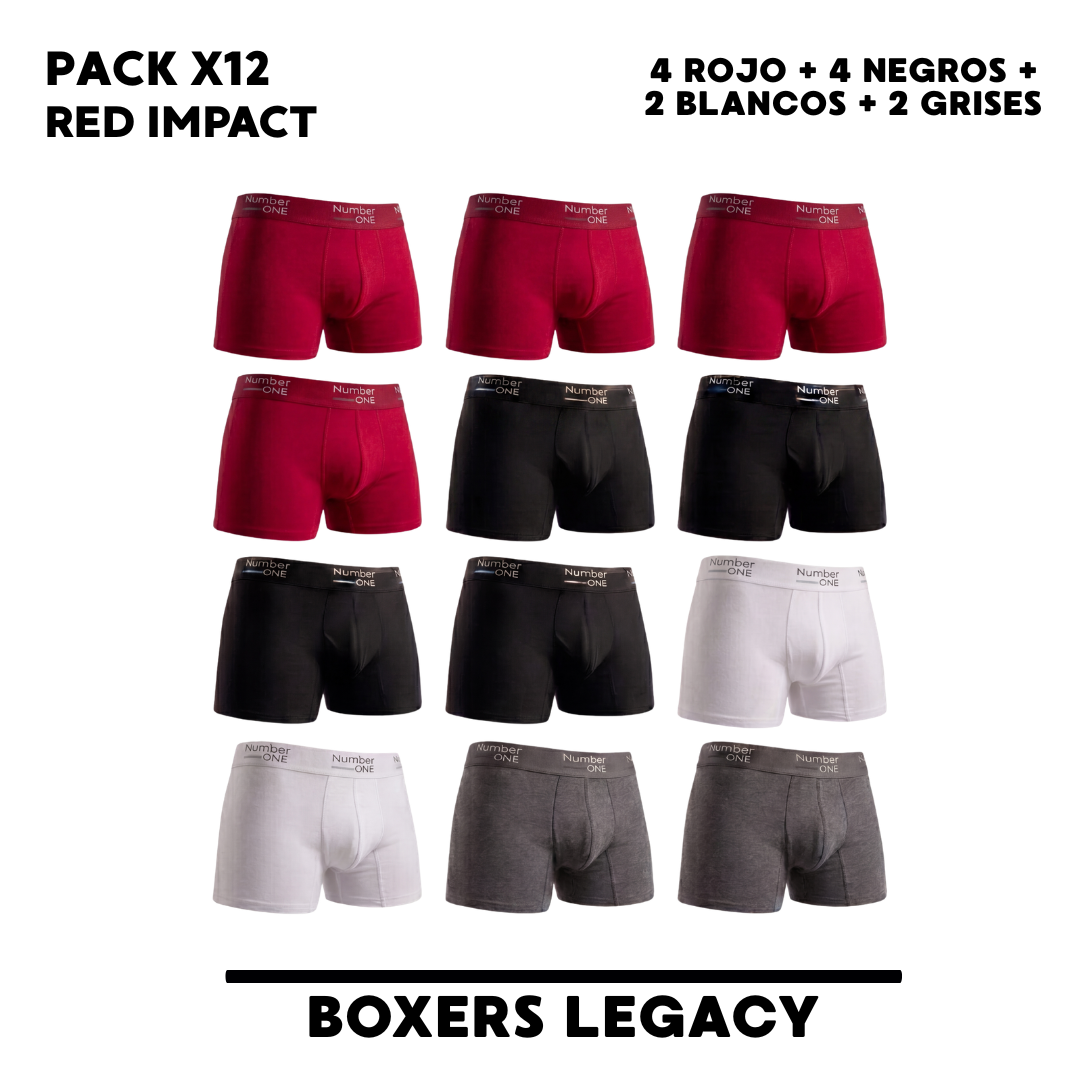 Pack x12 Red Impact - 4 Rojos + 4 Negros + 2 Blancos+ 2 Grises